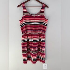 LOFT Striped Midi Dress 8